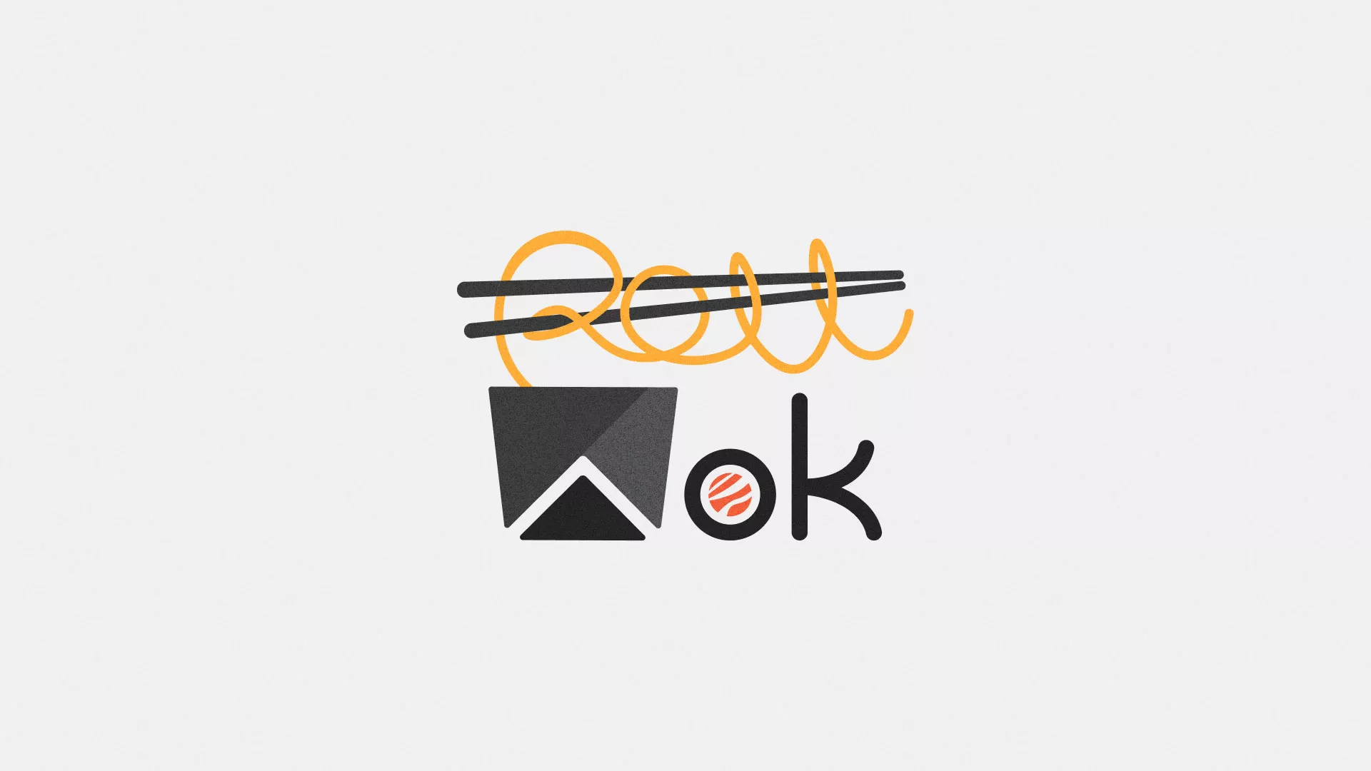 Разработка логотипа суши-бара «Roll Wok Club» в Черкесске