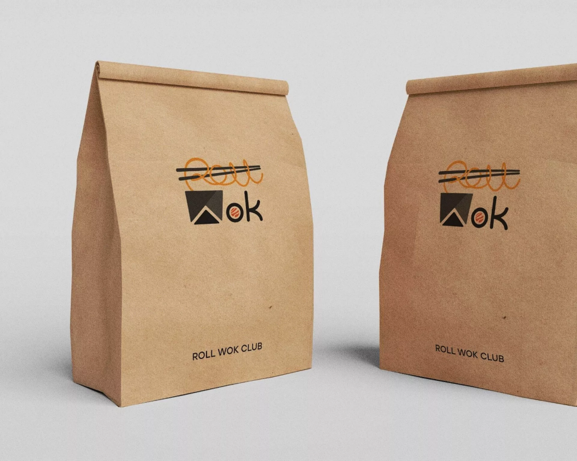 Создание дизайна упаковки суши-бара «Roll Wok Club» в Черкесске